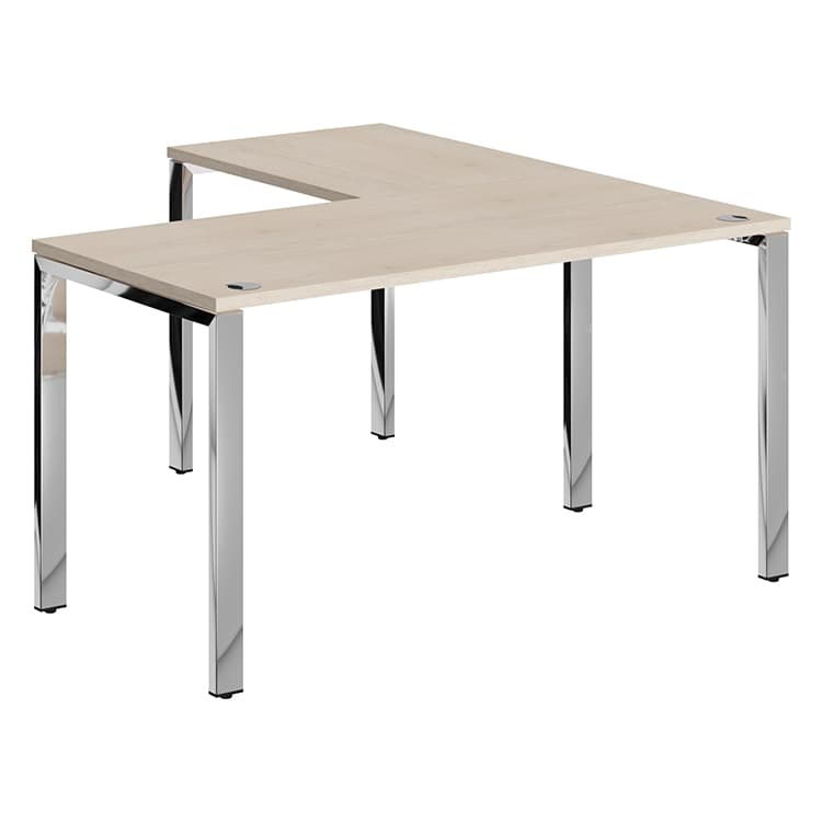 Стол угловой Skyland XGCT 1415.1 бук тиара/нержавеющая сталь 1400х1500х750 XTEN GLOSS