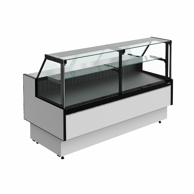 Витрина холодильная Carboma PRAIA 2 GC85 SM 1,8-1 с боковинами 9006-9005