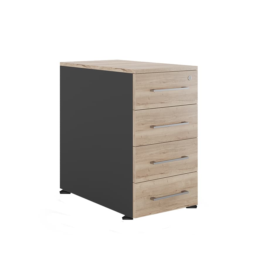 Тумба приставная Kobor TS4-40/70 black/natural
