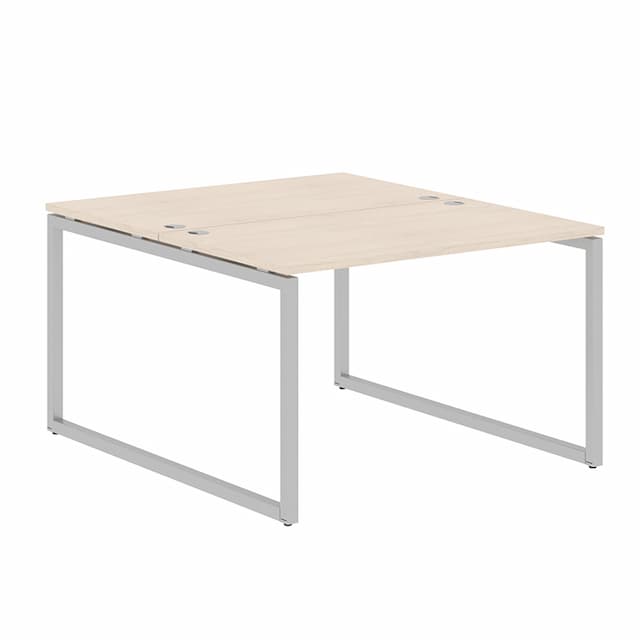 Стол 2-х местный Skyland XQWST 1214 бук тиара/алюминий 1200х1406х750