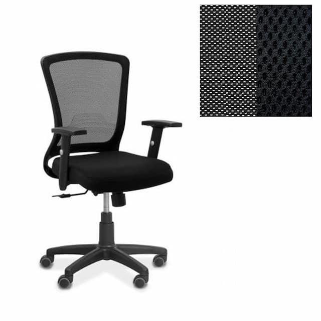 Офисное кресло для персонала Юнитекс Фьюжн сетка/ткань TW черная