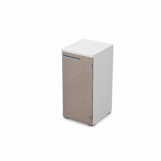 Шкаф узкий (пенал) АЛСАВ Gloss 9П.023.2 белый премиум