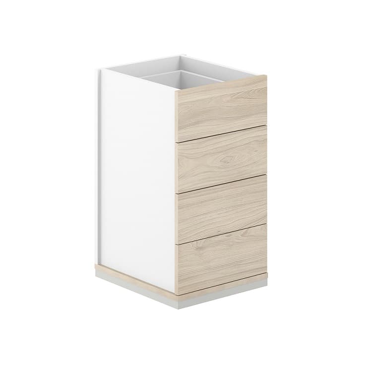 Тумба приставная с 4 ящиками, с замком Norden Allegro AG.281.WH.AR.AR без топа