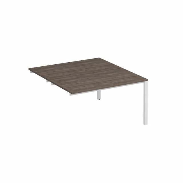 Секция стола рабочей станции на металлокаркасе Юнитекс Комфорт КФ (2х140) К.Б1 1145-1 ШТ дуб шамони темный / белый