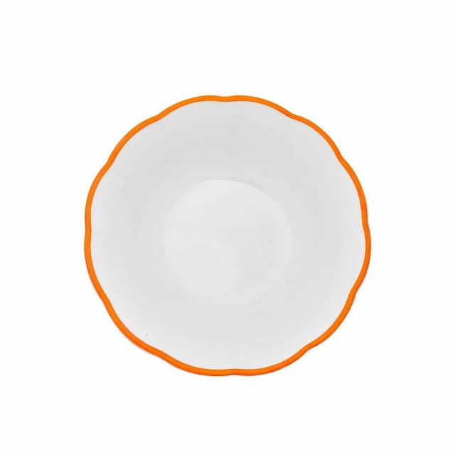 Салатник с цветным кантом (оранжевый) Ø 30 см Bitossi Petalo PET00518 Bordo ruggine