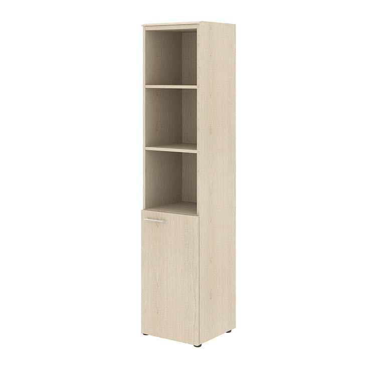 Шкаф колонка Skyland с глухой малой дверью (R) и топом WHC 42.5(R) бук тиара 432х432х1949 WAVE
