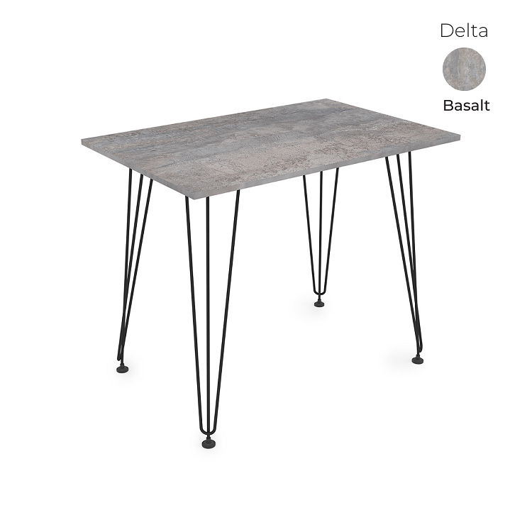 Стол обеденный прямоугольный Алсав 21Delta.007 Basalt