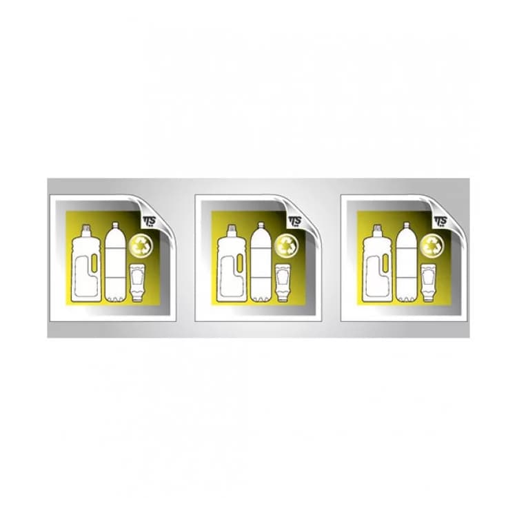 Набор наклеек TTS для маркировки мусора Plastica