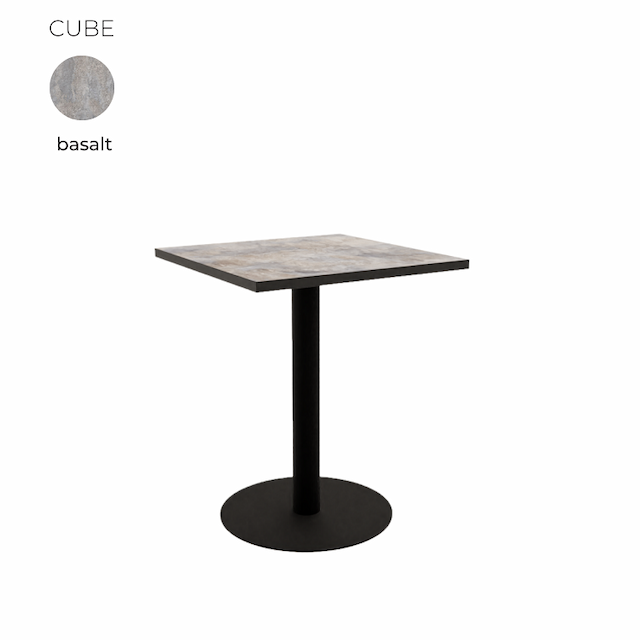Стол обеденный квадратный Алсав 21CUBE.006 Basalt