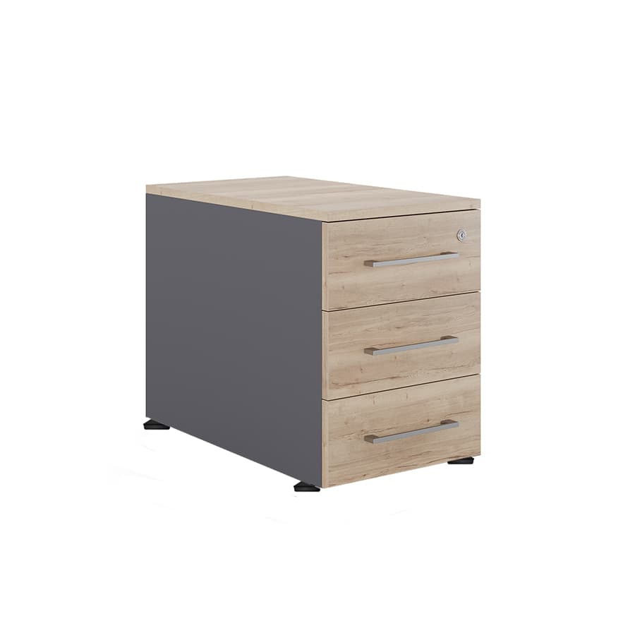 Тумба приставная Kobor TS3-40/60 aluminum/natural