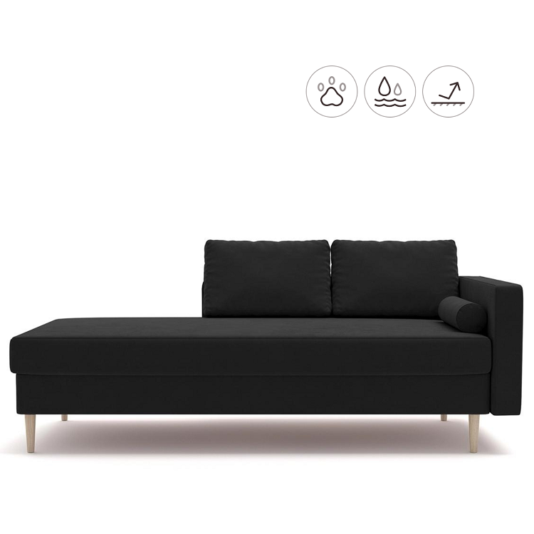 Кушетка Мастерфабрик Эйо Saga dark grey ткань рогожка