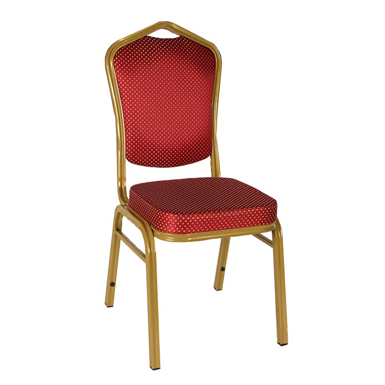 Стул банкетный ST-020 25мм, золото/ткань красная