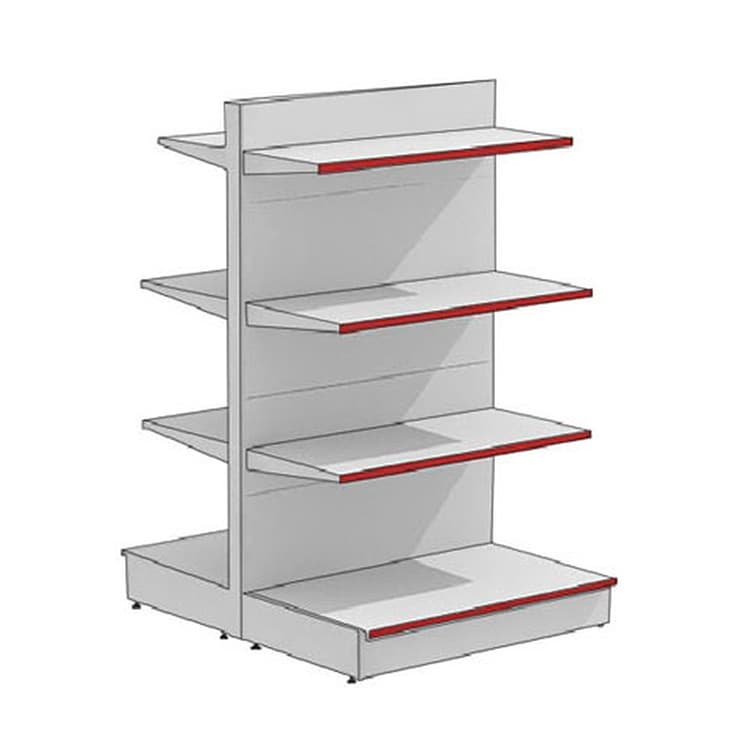 Стеллаж торговый островной Cryspi Praktisch L=1250 Н=1650