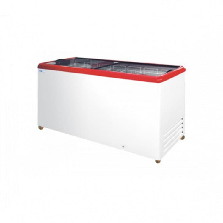 Морозильный ларь с прямым стеклом Italfrost ЛВН 600 П (СF 600 F) (красный)