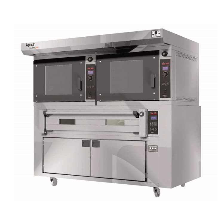 Печь конвекционная с подом с расстойкой Apach Bakery Line 2K4TP DP+E4L18PA